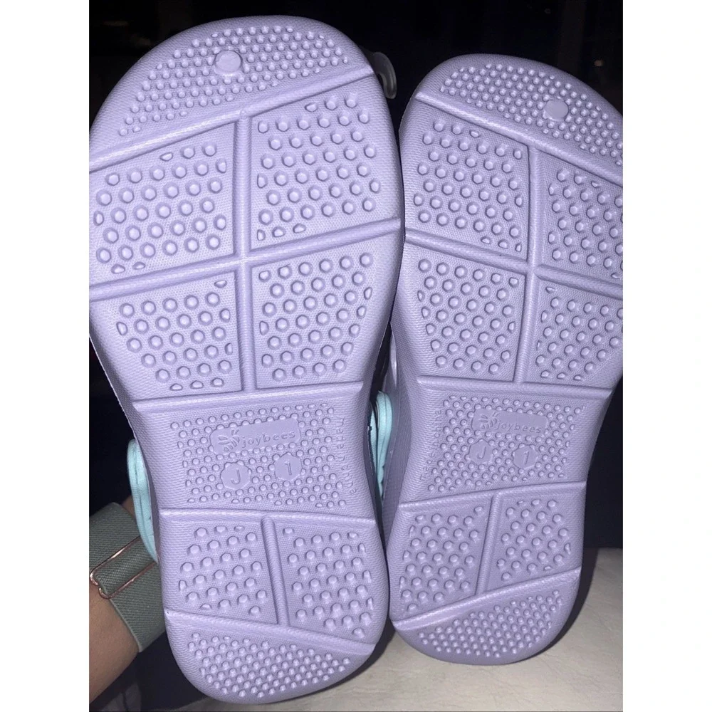 NEW Joybees Big Kids Dylan Slip-On Clogs Shoe Purple  Sandal Water - Size 1  J1